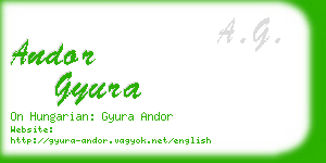 andor gyura business card